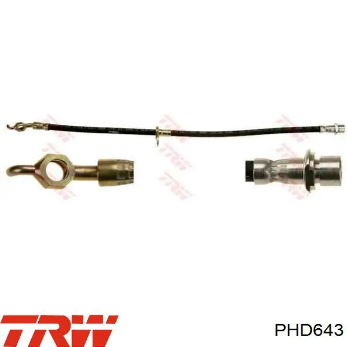 PHD643 TRW шланг тормозной задний левый