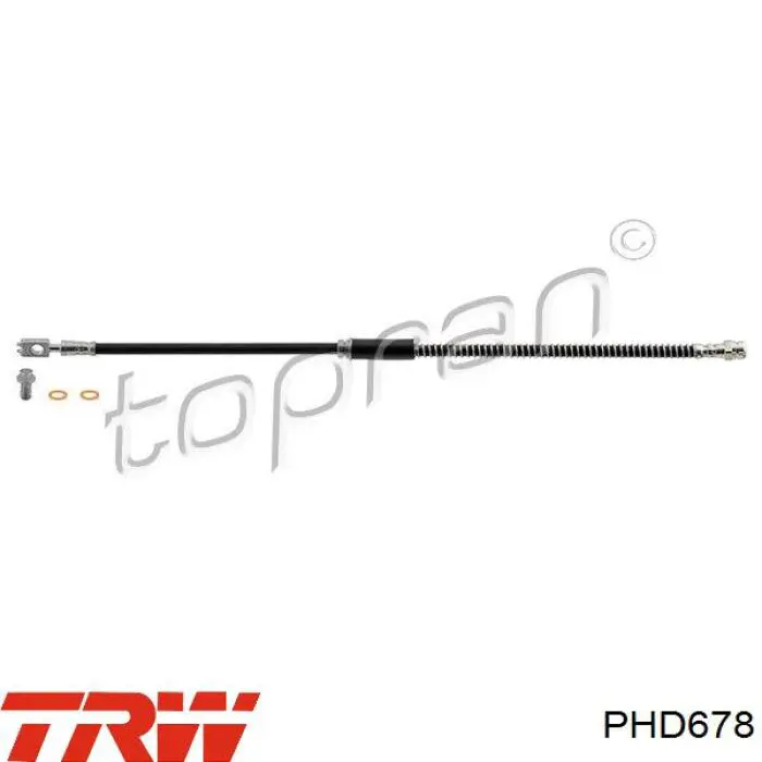 Шланг тормозной передний PHD678 TRW