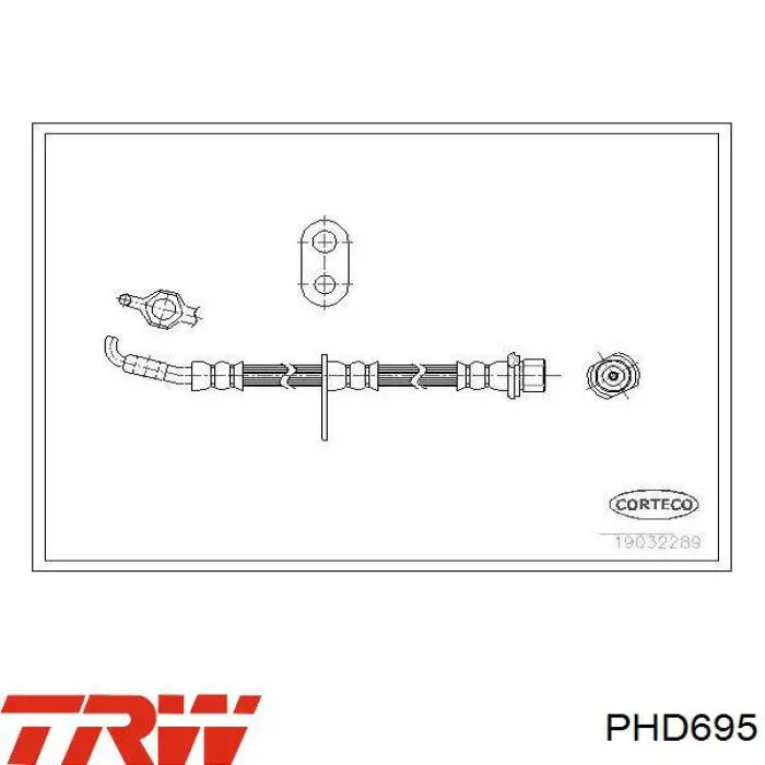 Шланг тормозной передний 9094702799 Toyota