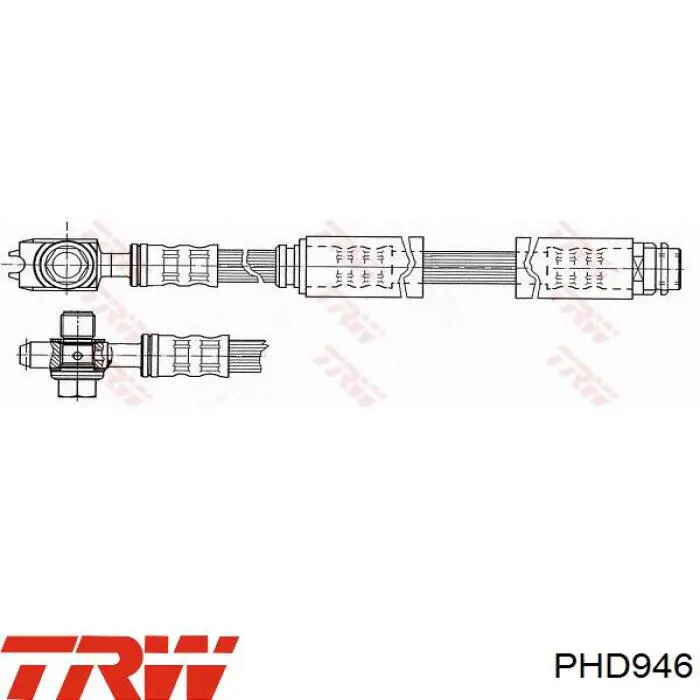 Шланг тормозной передний PHD946 TRW