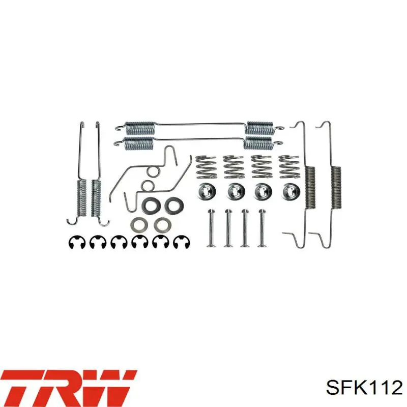 SFK112 TRW Комплект монтажный задних барабанных колодок