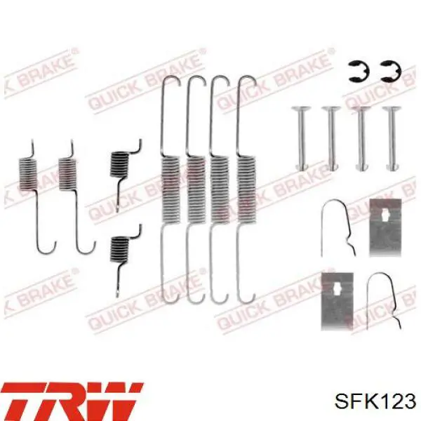 Ремкомплект тормозных колодок TRW SFK123 цена, от 5.09 USD
