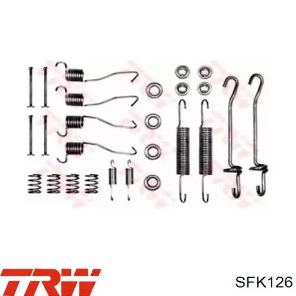 Купить SFK126 TRW Монтажный комплект задних барабанных колодок