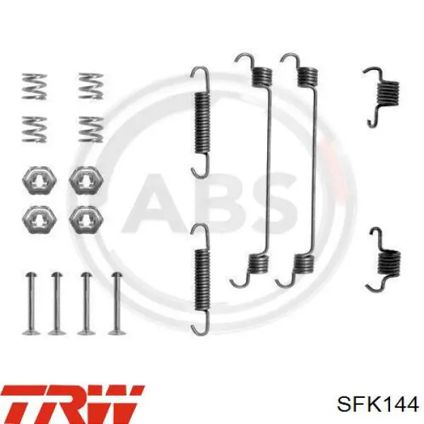 Установочный комплект задних барабанных колодок TRW SFK144 цена, от 6.64 USD