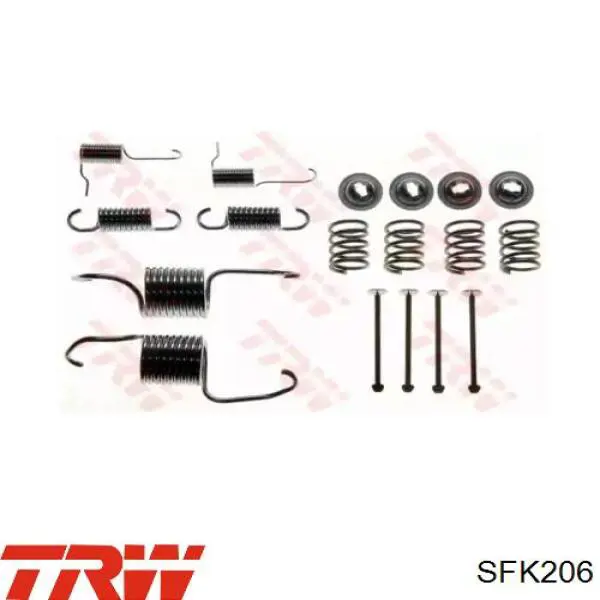 SFK206 TRW Комплект монтажный задних барабанных колодок