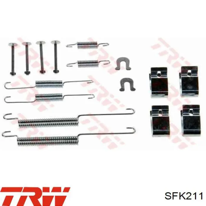 Монтажный комплект задних барабанных колодок SFK211 TRW