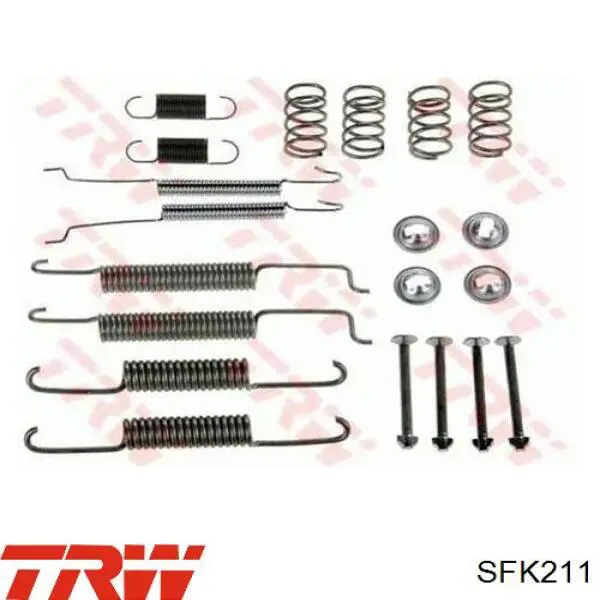 Установочный комплект задних барабанных колодок TRW SFK211 цена, от 8.04 USD