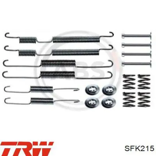 Купить SFK215 TRW Монтажный комплект задних барабанных колодок