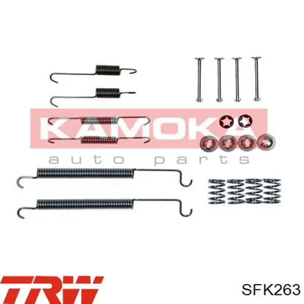 Купить SFK263 TRW Монтажный комплект задних барабанных колодок