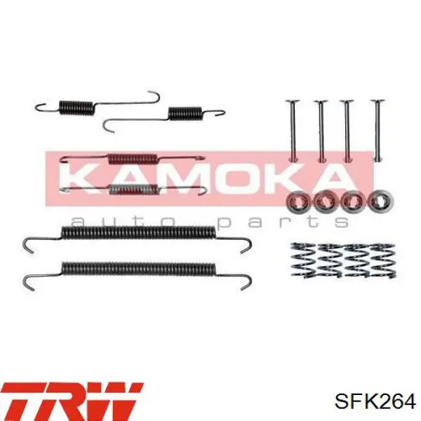 Установочный комплект задних барабанных колодок TRW SFK264 цена, от 5.24 USD