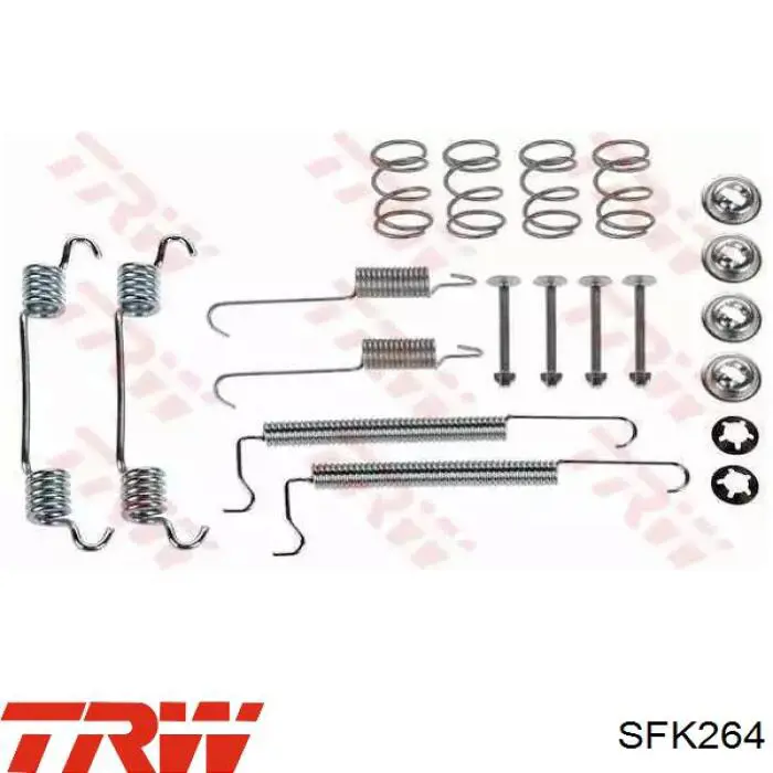 Купить SFK264 TRW Монтажный комплект задних барабанных колодок