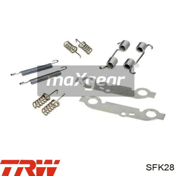 Установочный комплект задних барабанных колодок TRW SFK28 цена, от 4.86 USD