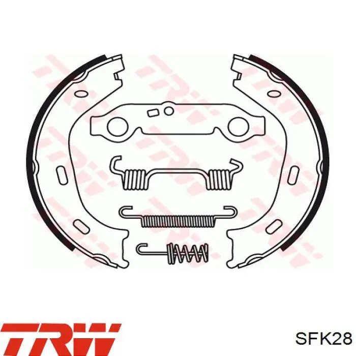 Купить SFK28 TRW Монтажный комплект задних барабанных колодок