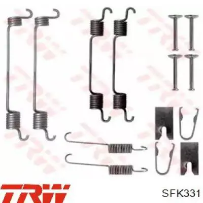 Купить SFK331 TRW Монтажный комплект задних барабанных колодок