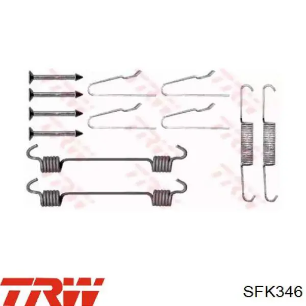 Монтажный комплект задних барабанных колодок SFK346 TRW