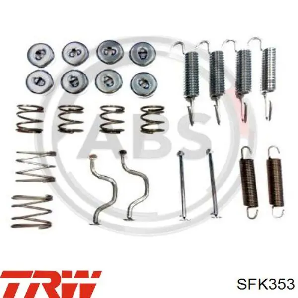 Установочный комплект задних барабанных колодок TRW SFK353 цена, от 6.36 USD