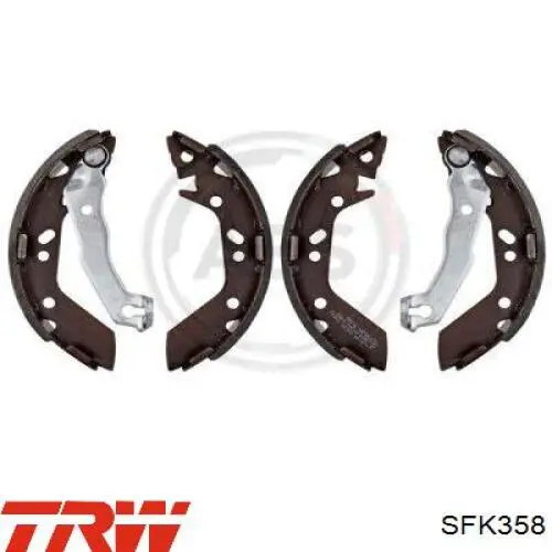 Установочный комплект задних барабанных колодок TRW SFK358 цена, от 6.73 USD