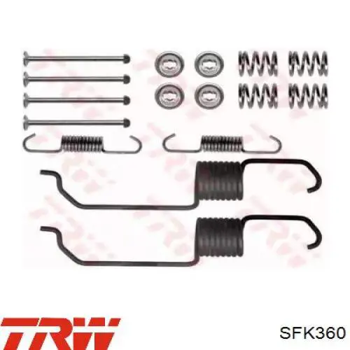 Установочный комплект задних барабанных колодок TRW SFK360 цена, от 4.31 USD