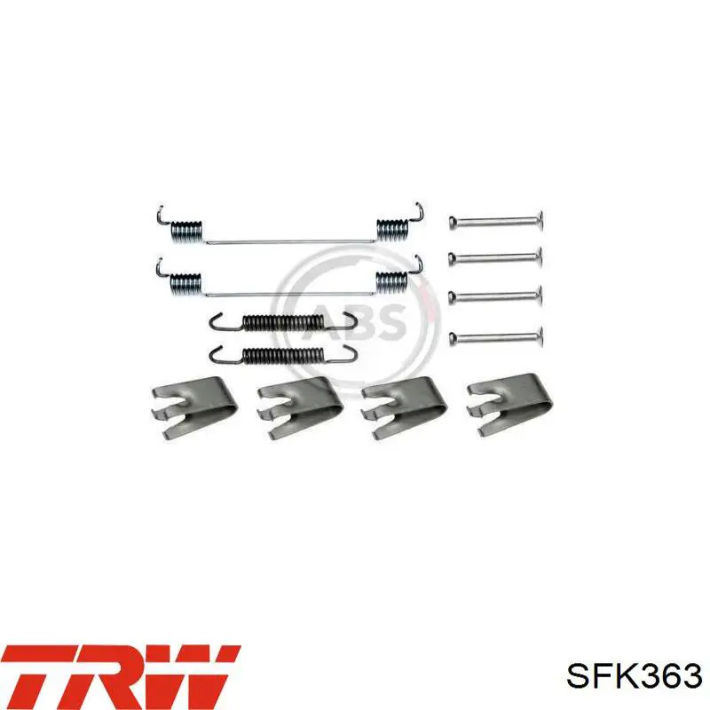 Установочный комплект задних барабанных колодок TRW SFK363 цена, от 8.82 USD