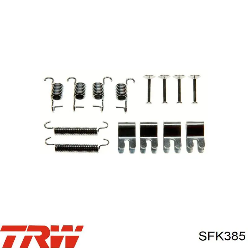 Установочный комплект задних барабанных колодок TRW SFK385 цена, от 8.71 USD