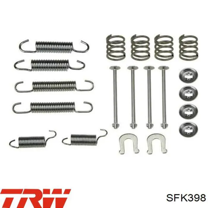 Монтажный комплект задних барабанных колодок SFK398 TRW