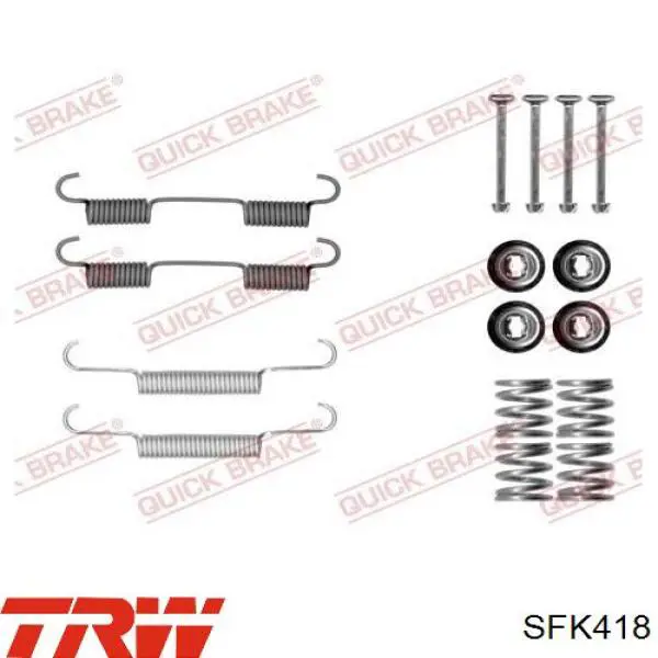 Монтажный комплект задних барабанных колодок Nissan/Infiniti 440818J01A