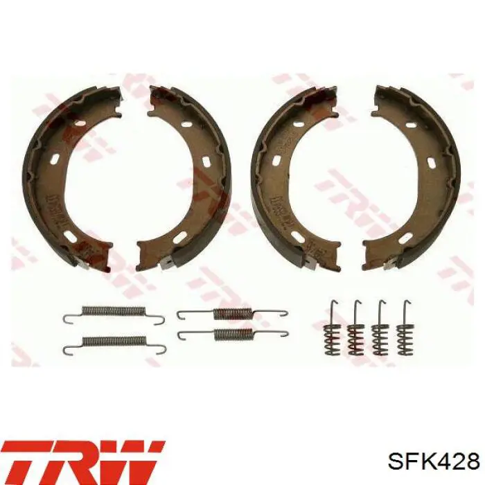 Монтажный комплект задних барабанных колодок SFK428 TRW