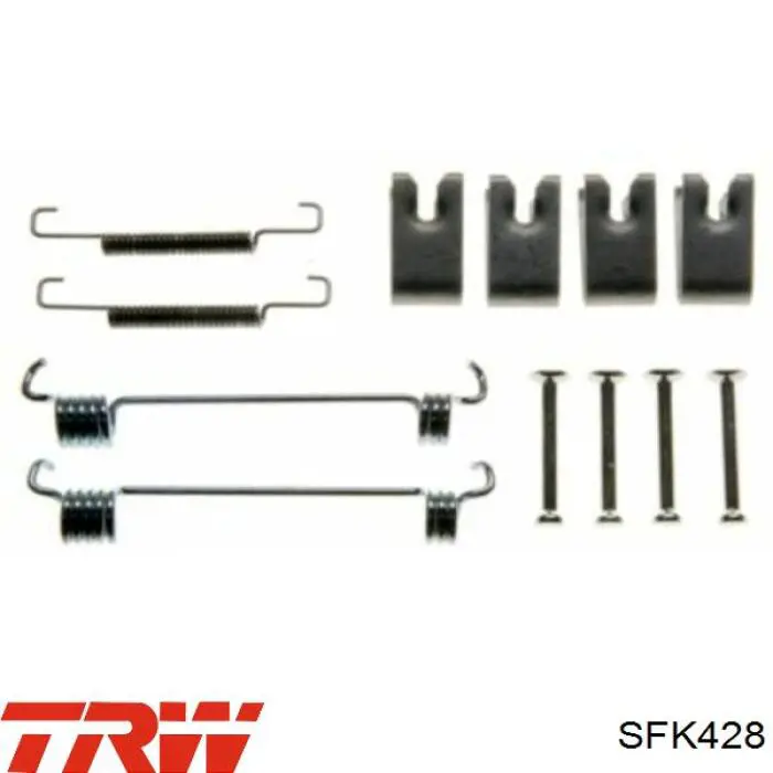 SFK428 TRW Комплект монтажный задних барабанных колодок