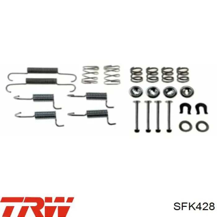 Купить SFK428 TRW Монтажный комплект задних барабанных колодок