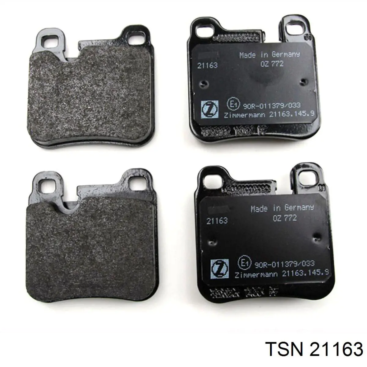 21163 TSN колодки тормозные передние дисковые
