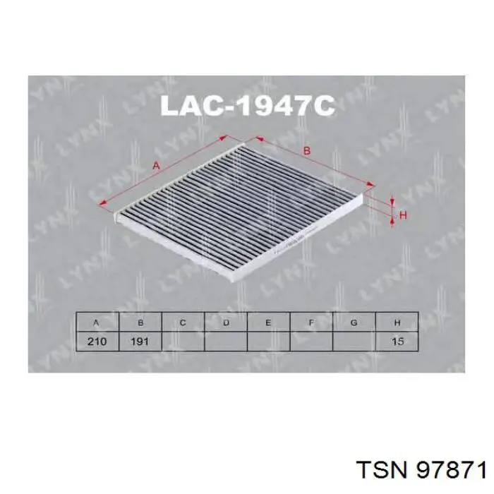 Фильтр воздушный отопителя TSN 97871 цена, от 4.27 USD