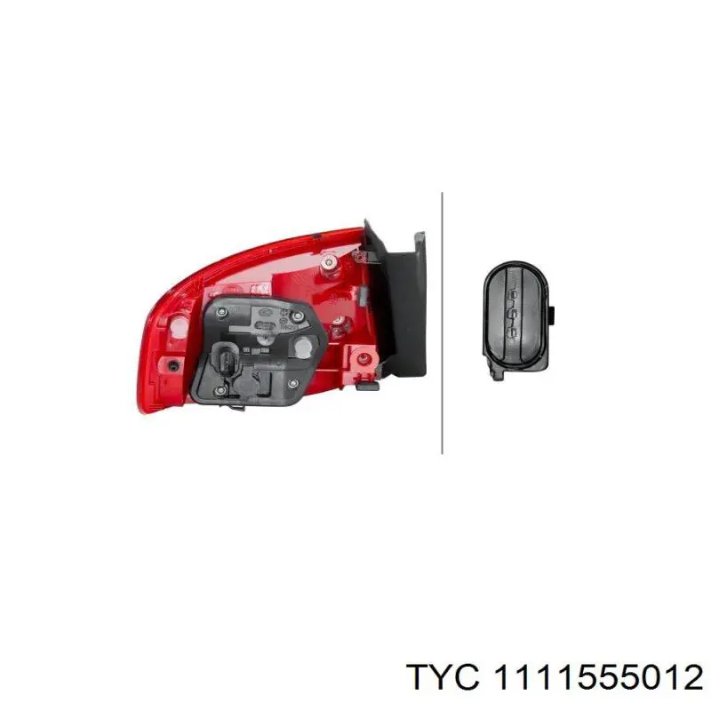 Купить 1111555012 TYC Фонарь задний правый, внешний
