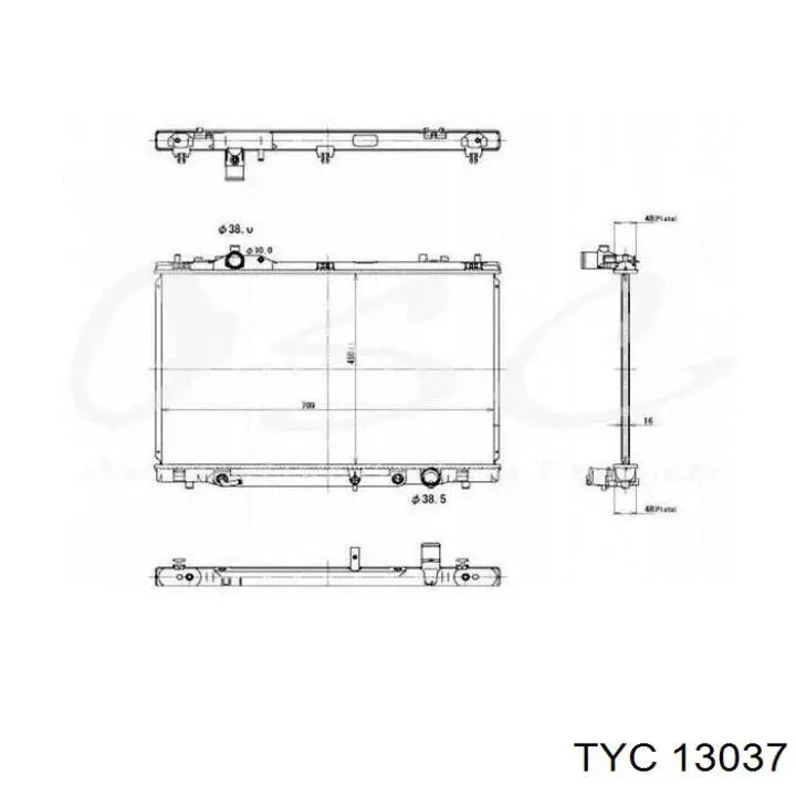 Радиатор 13037 TYC