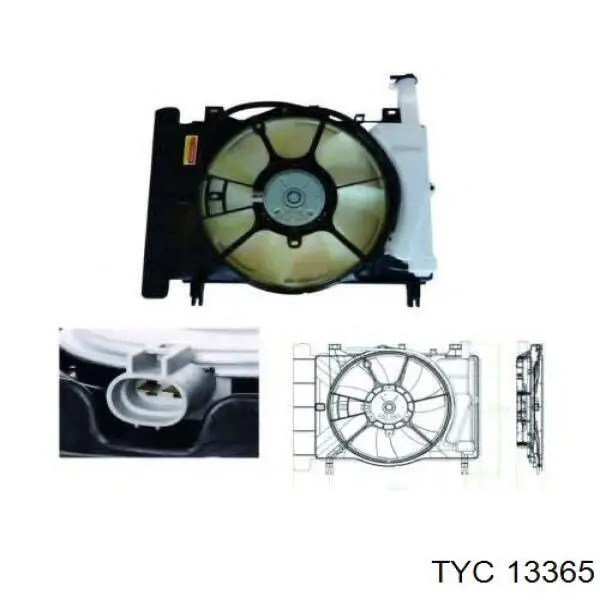 13365 TYC Радиатор основной