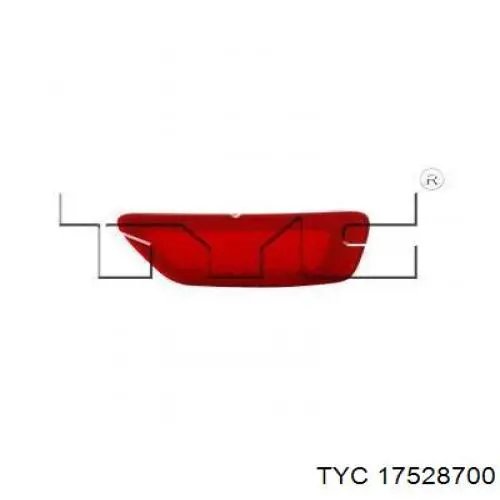 Отражатель бампера заднего правый TYC 17528700 цена, от 24.73 USD