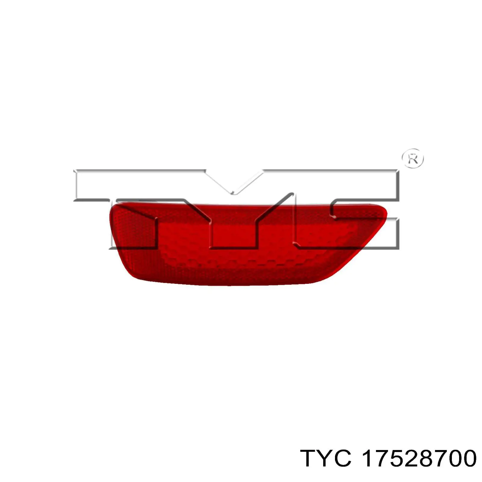 Правый катафот заднего бампера 17528700 TYC