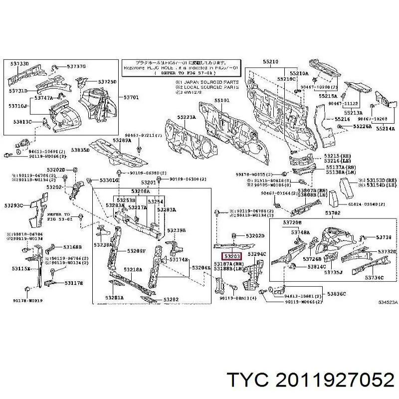 Купить 2011927052 TYC Фара основная правая