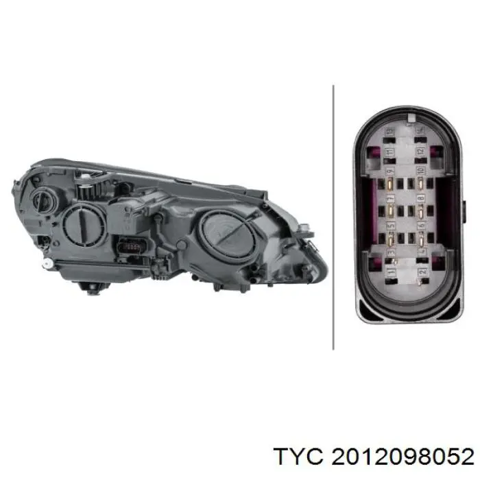 Левая фара 20C098052B TYC