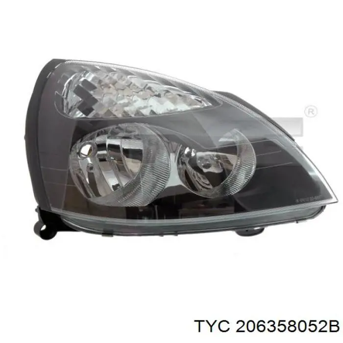 Левая фара 206358052B TYC