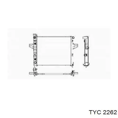 Радиатор охлаждения двигателя TYC 2262 цена, от 119.62 USD