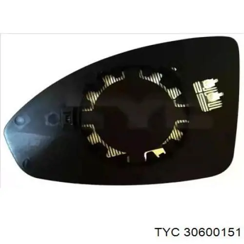 306-0015-1 TYC зеркальный элемент зеркала заднего вида правого