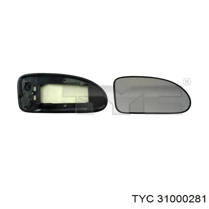 Купить 31000281 TYC Стекло зеркала заднего вида, левого