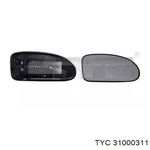 310-0031-1 TYC зеркальный элемент зеркала заднего вида правого