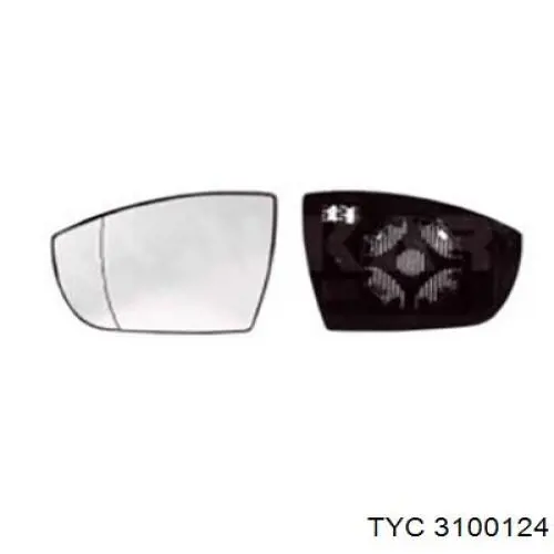 Зеркало заднего вида, левое TYC 3100124 цена, от 137.39 USD