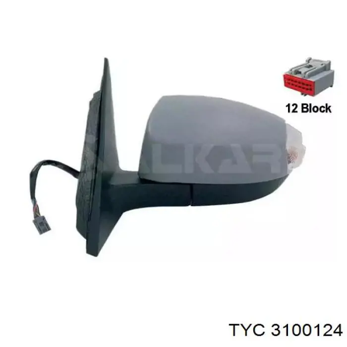 Купить 3100124 TYC Наружное зеркало левое