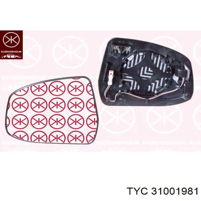 Зеркальный элемент водительского зеркала TYC 31001981 цена, от 27.34 USD