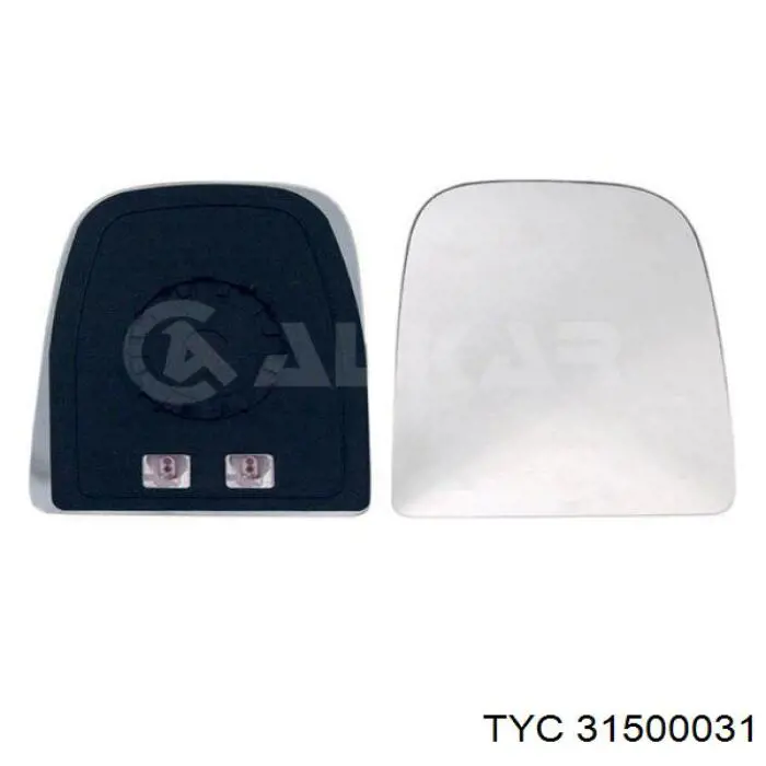 Стекло зеркала заднего вида, правого TYC 31500031 цена, от 12.58 USD