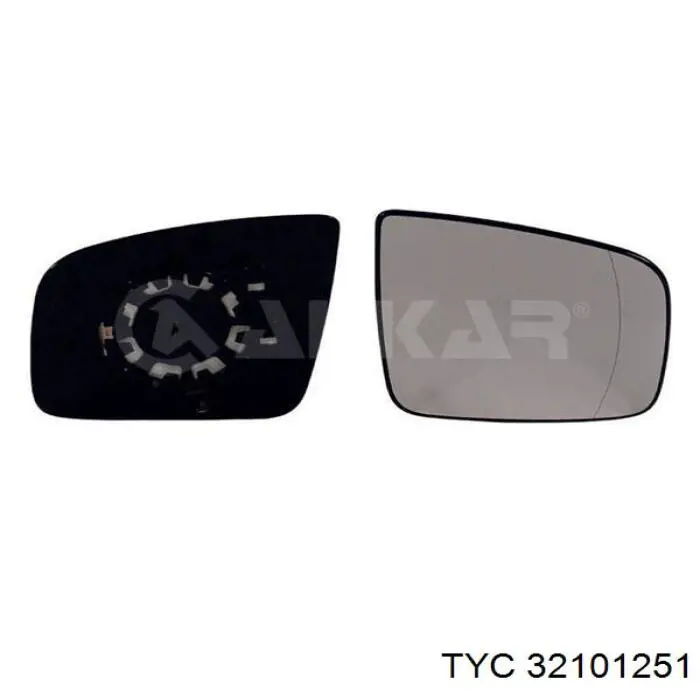 Стекло зеркала заднего вида, правого TYC 32101251 цена, от 17.89 USD