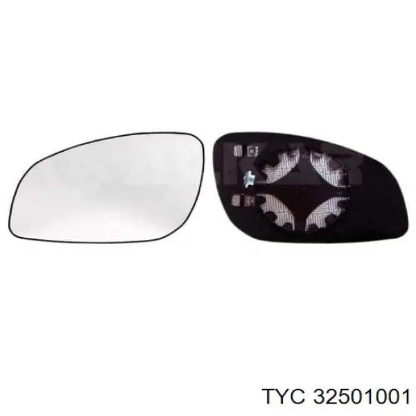 32501001 TYC зеркальный элемент зеркала заднего вида левого