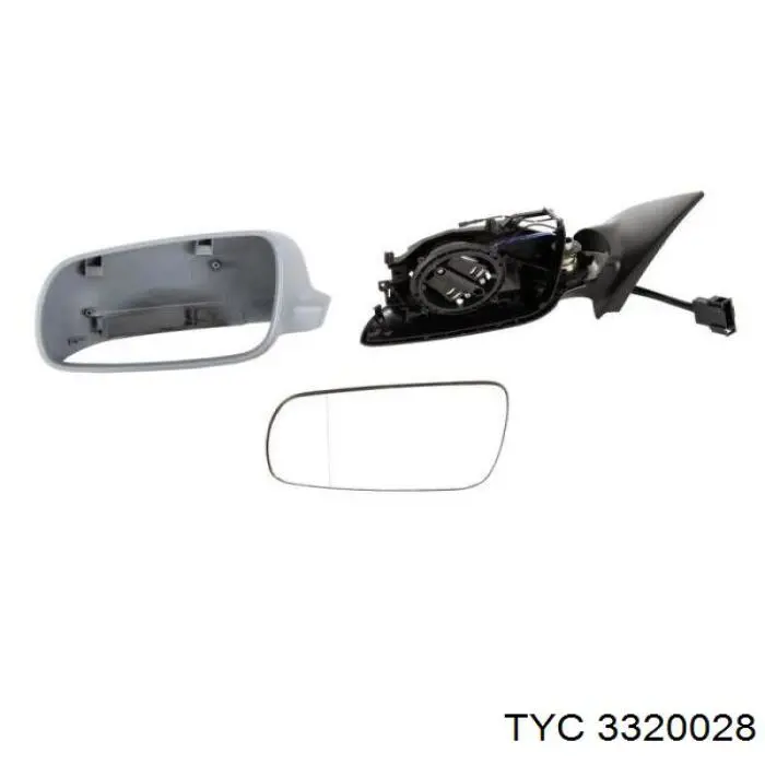 Зеркало заднего вида, левое TYC 3320028 цена, от 40.10 USD
